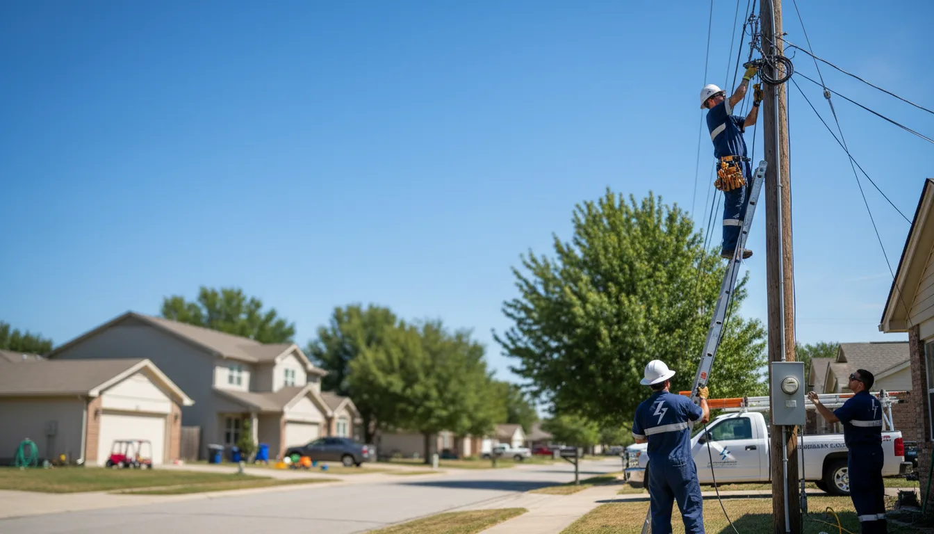 Residential electrician providing installation services in Lillie, LA